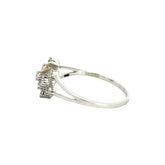 18k White Gold and Diamond Fancy Ring in size 6.5 and total gold weight of 1.72g